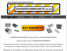 Tablet Screenshot of dangerousmagnets.co.nz